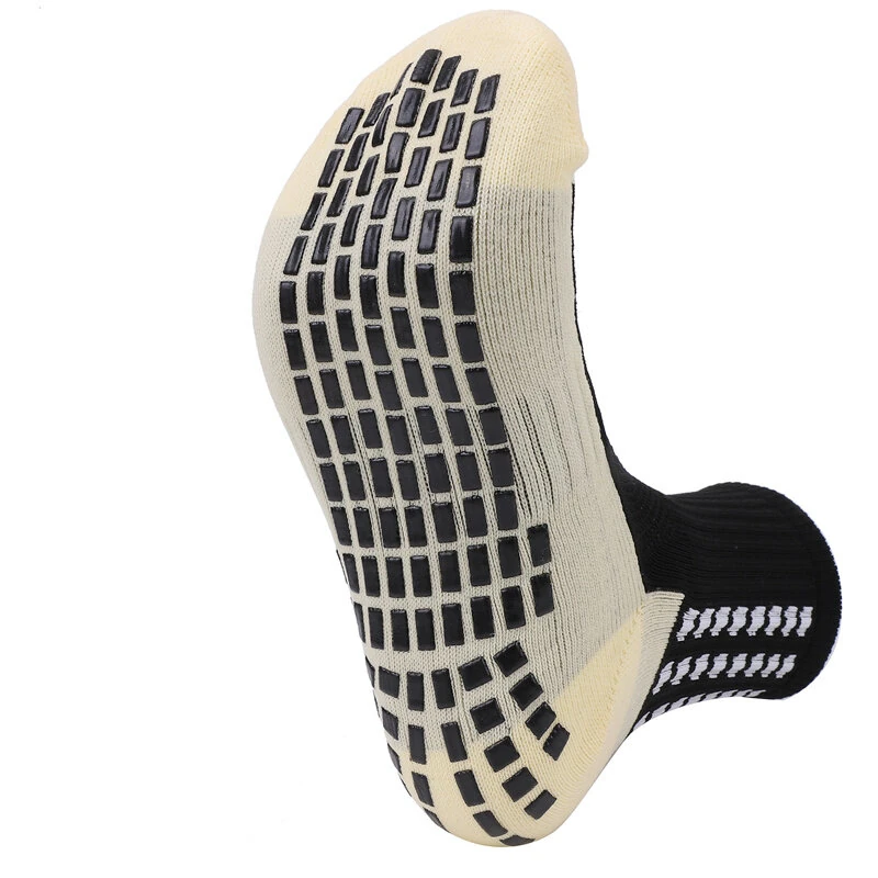 (image for) 1 Pair Men's Anti-Slip Sport Socks Football Soccer Basketball Tennis Outdoor Grip Cycling Riding Comfortable Non-Slip Design