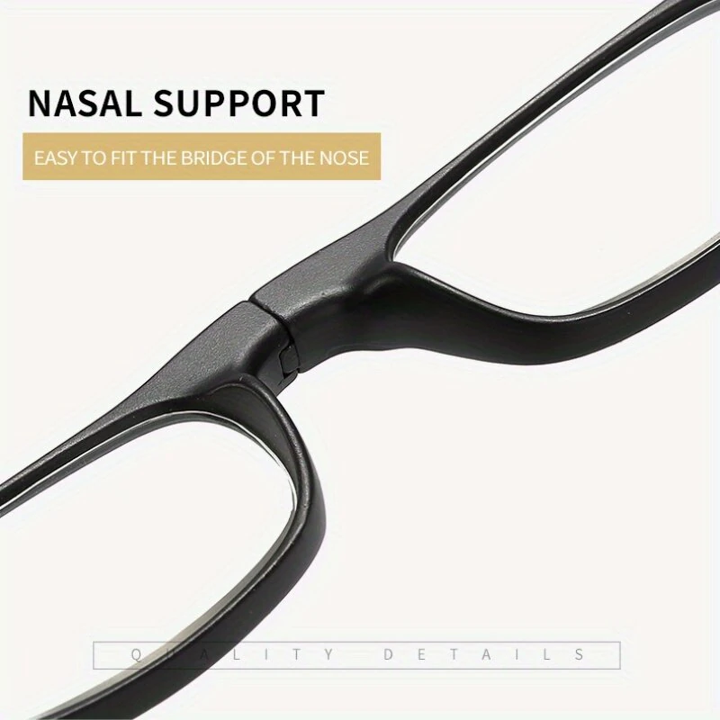 (image for) 1 Pcs Lightweight Portable Soft Tape Hanging Neck Magnetic Reading Glasses Comfortable HD Anti-blue Light Presbyopia Glasses