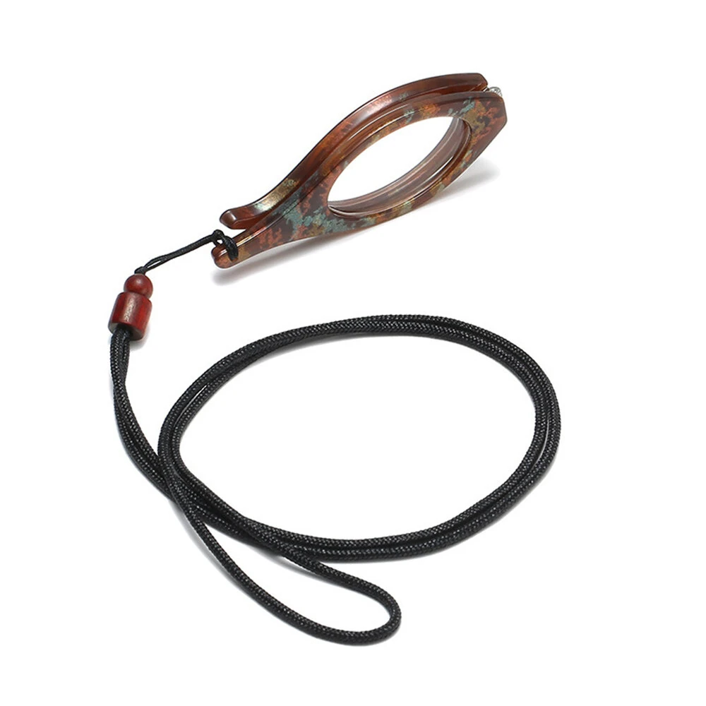 (image for) 1Pcs Mini Folding Neck Hanging Reading Glasses Portable Lanyard Necklace Comfortable Anti-blue Light Presbyopia Glasses
