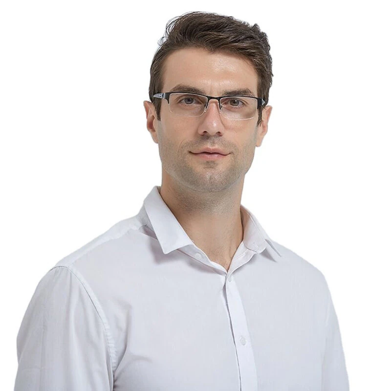 (image for) Business Reading Glasses Classic Rectangle Computer Anti Eyestrain Presbyopic Glasses Anti Blue Light Eye Glasses For Women Men